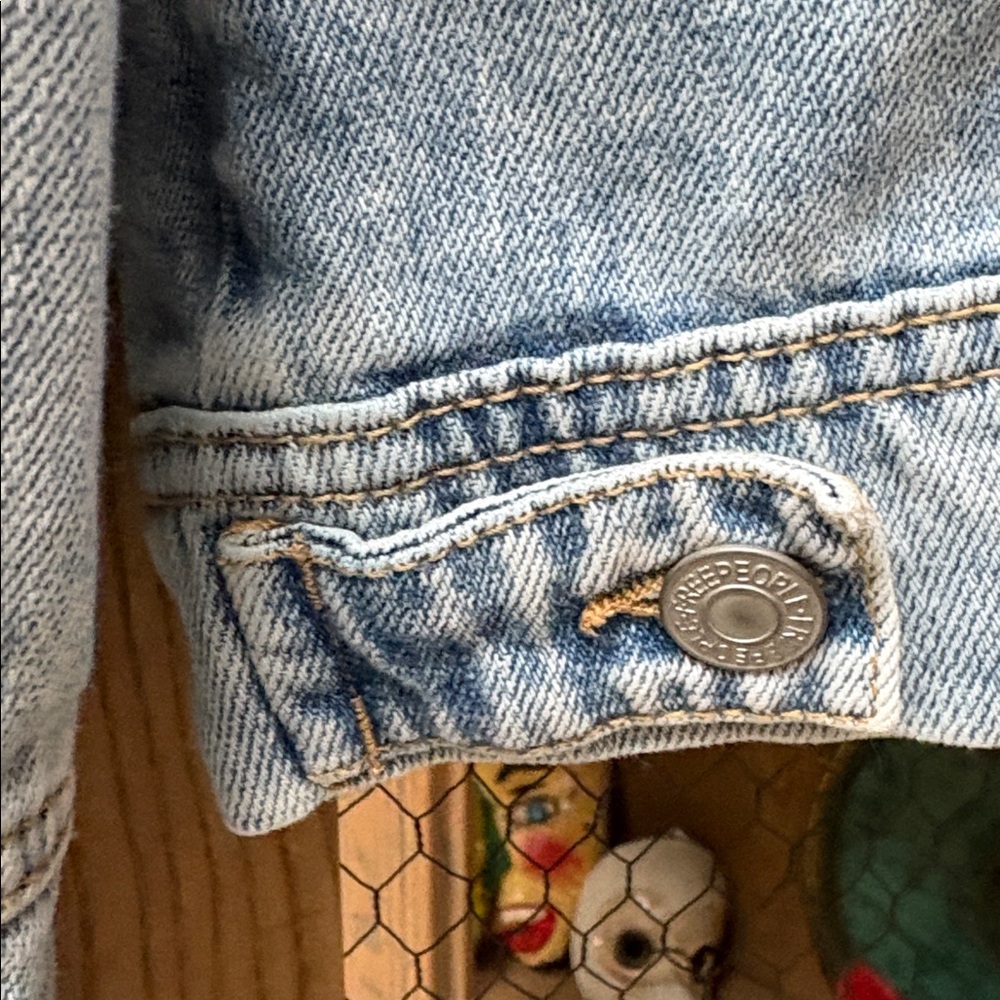 Free People Women's Rumors Distressed Denim Jean Jacket - Picture 11 of 11